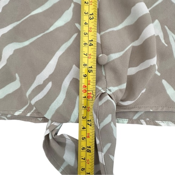 APT. 9 Zebra Print Tie-Front Flutter Sleeve Blouse - Picture 6 of 15